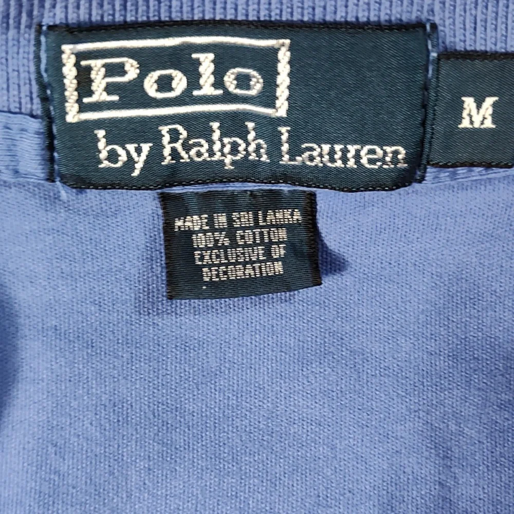 Vtg Periwinkle Blue Mens Polo With Coral Pony Excellent Condition